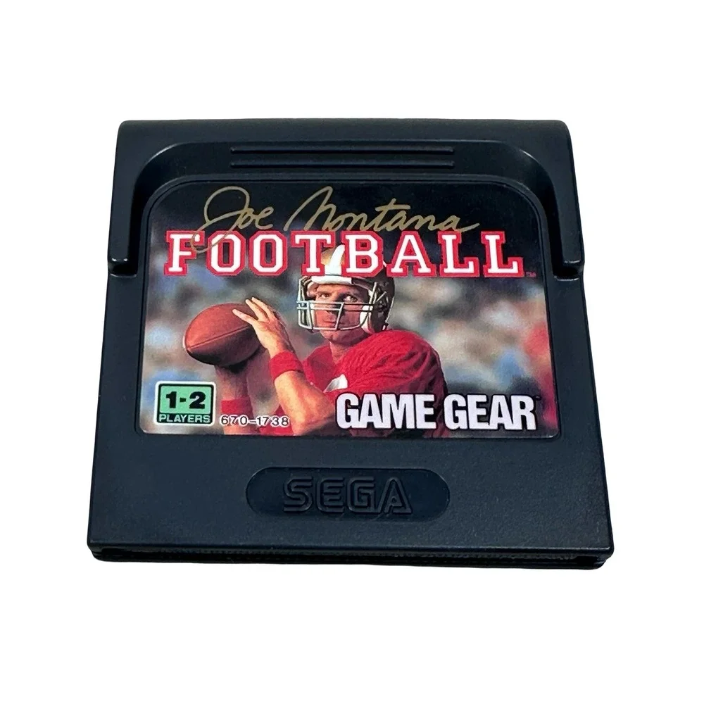 Joe Montana Football Sega Game Gear Video Game Cartridge 670-1738 with Case